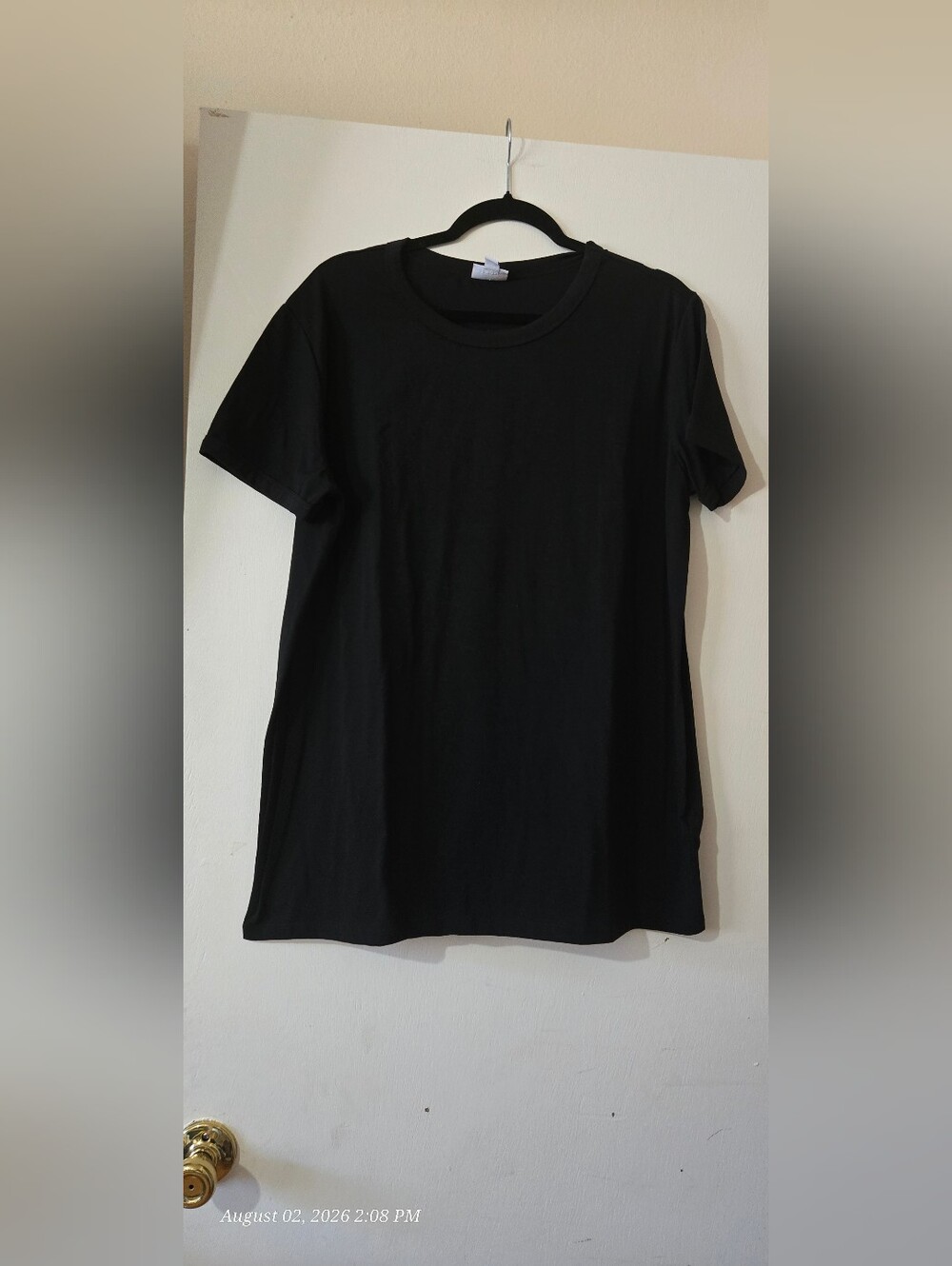 LuLaRoe Liv Ringer Short Sleeve Black Tee